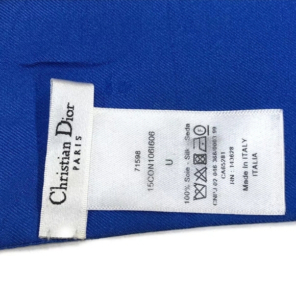 Aut Christian Dior Mitzah Blue Silk Bandeau - Picture 3 of 7